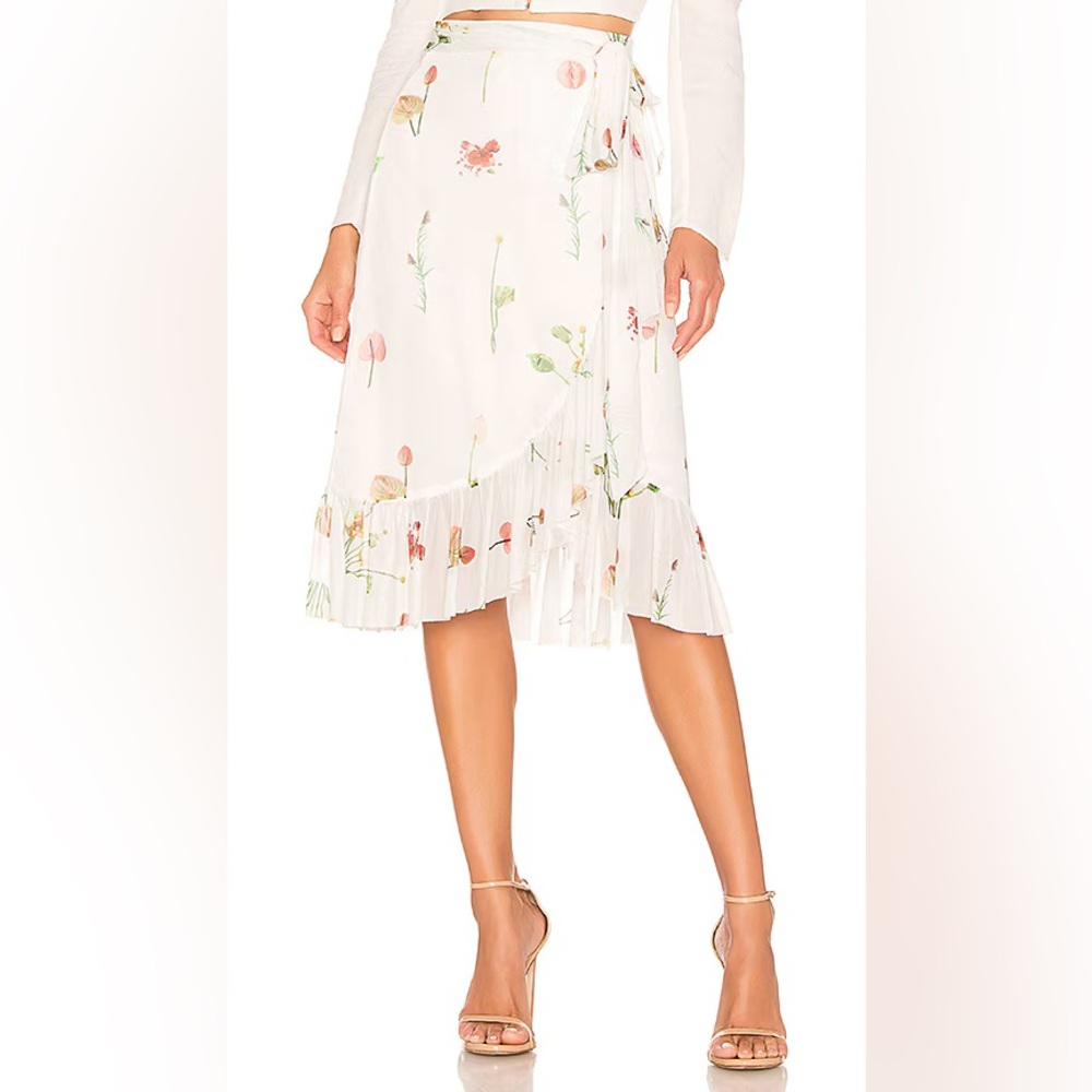 AÉRYNE | Mellie Botanical Skirt in Fleures Sauvages Blanc